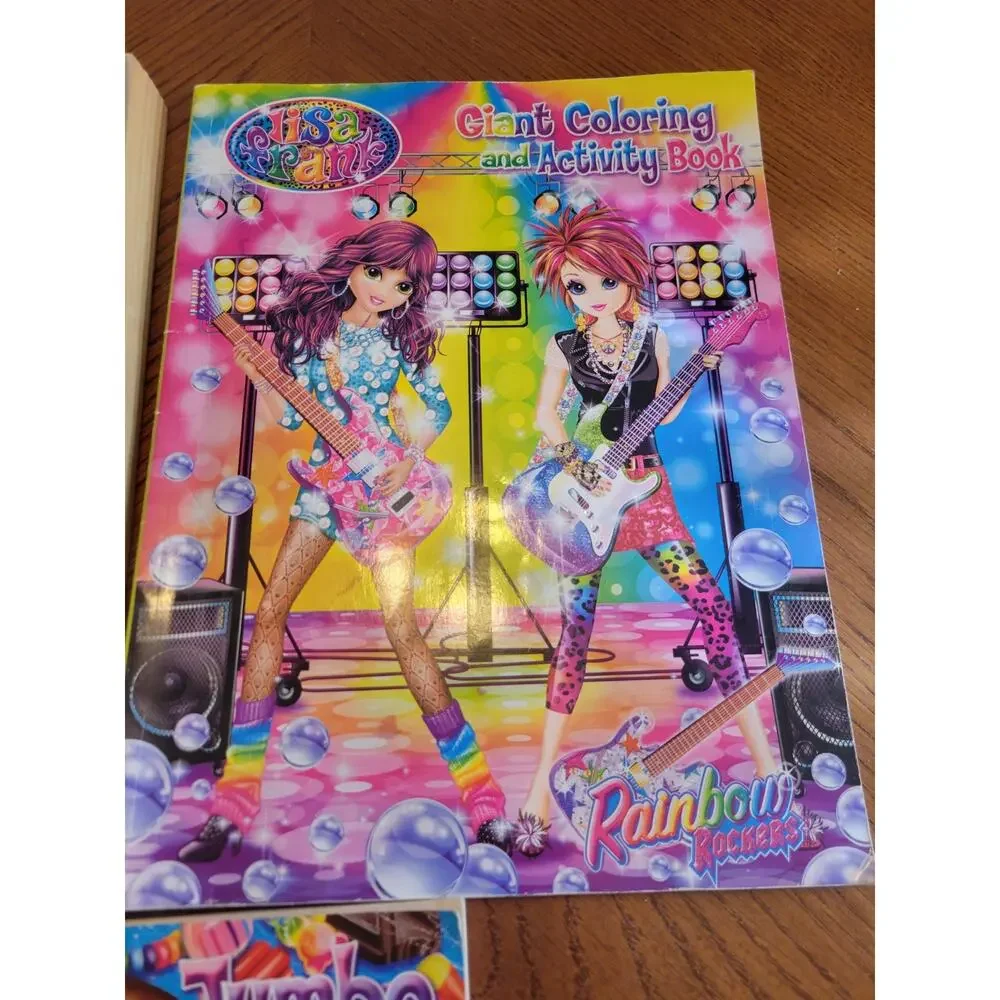 Lot of 3 Lisa Frank Children Girls‎ Paperback Giant Activity and Coloring Books